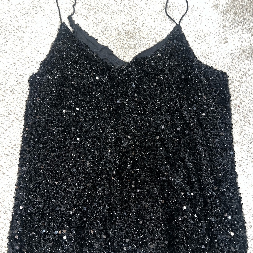 Black Sequin Women's Top - Picture 3 of 3